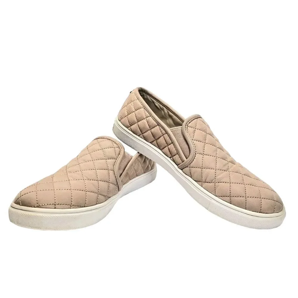 Steve Madden Ecntrcqt Slip-On Shoes Sneakers Loafers Quilted Logo Blush Pink 9 B